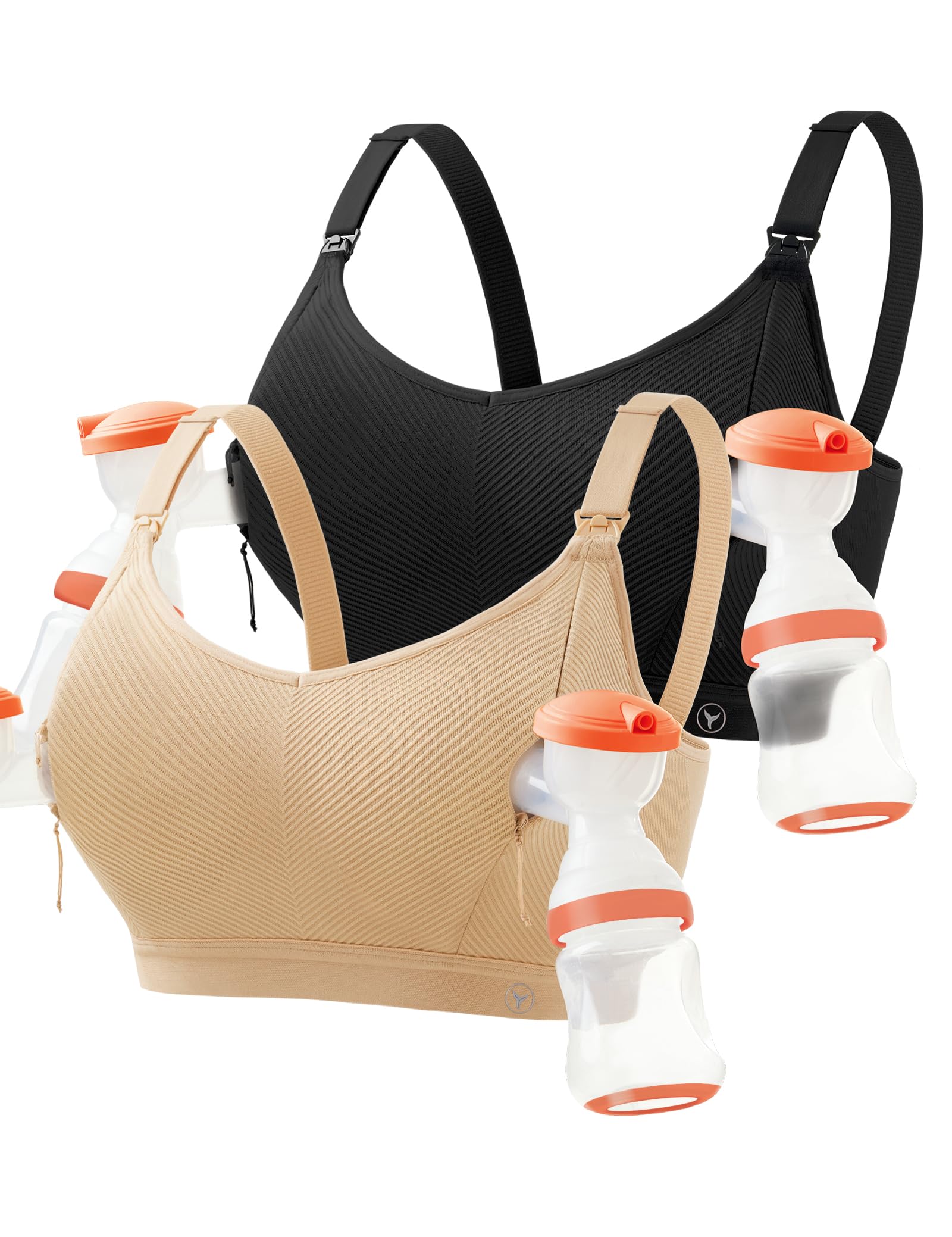 HOFISH Reggiseno di pompaggio a mani libere reggiseno sportivo da donna senza cuciture imbottito per allattamento maternità reggiseno per gravidanza/allattamento al seno/allenamento S-2XL