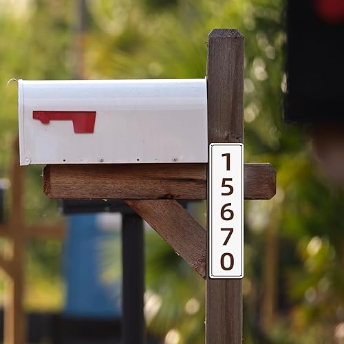 Vista 19 de Placa reflectante personalizada para dirección de casa para exterior, placa de número de casa personalizada para buzón exterior, letrero de Placa