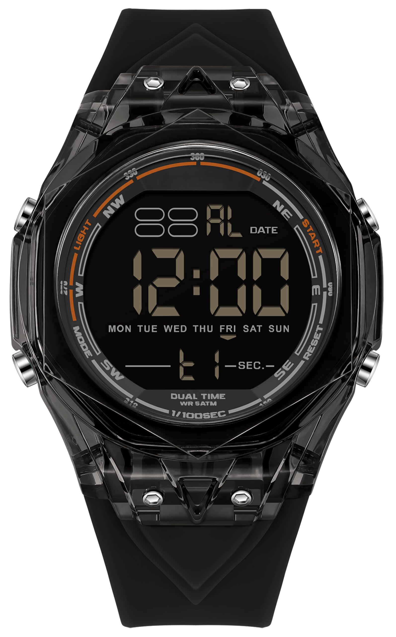 findtime Digitaluhr Herren Digitale Uhren Sport 50M wasserdi