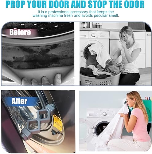 Miniatura 4 de NICENICY Accesorio de puerta de lavadora de carga frontal, magnético Accesorio de puerta de lavadora para mantener la puerta de la lavadora de carga