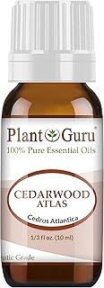 Cedarwood (Atlas) Essential Oil 10 ml 100% Pure Undiluted Therapeutic Grade for Skin, Body and Hair Growth. Great for Aromatherapy Diffuser and DIY Soap Making