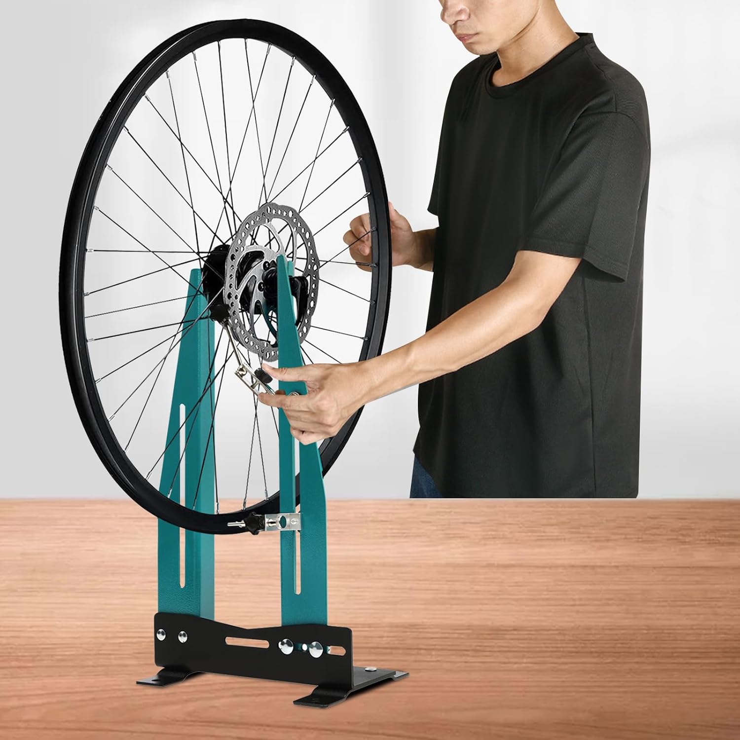 【Pro Bike Mechanic Must-Have】 Wheel Truing Stand with Wrench - Perfect for 16-27.5 Inches & 700C Bike Wheels, Ultimate Wheel Alignment & Maintenance Tool