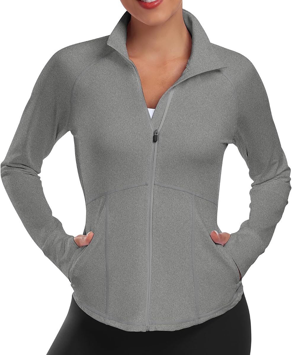 Chaquetas deportivas para mujer Chaquetas ligeras de entrenamiento Chaquetas para correr con cremallera