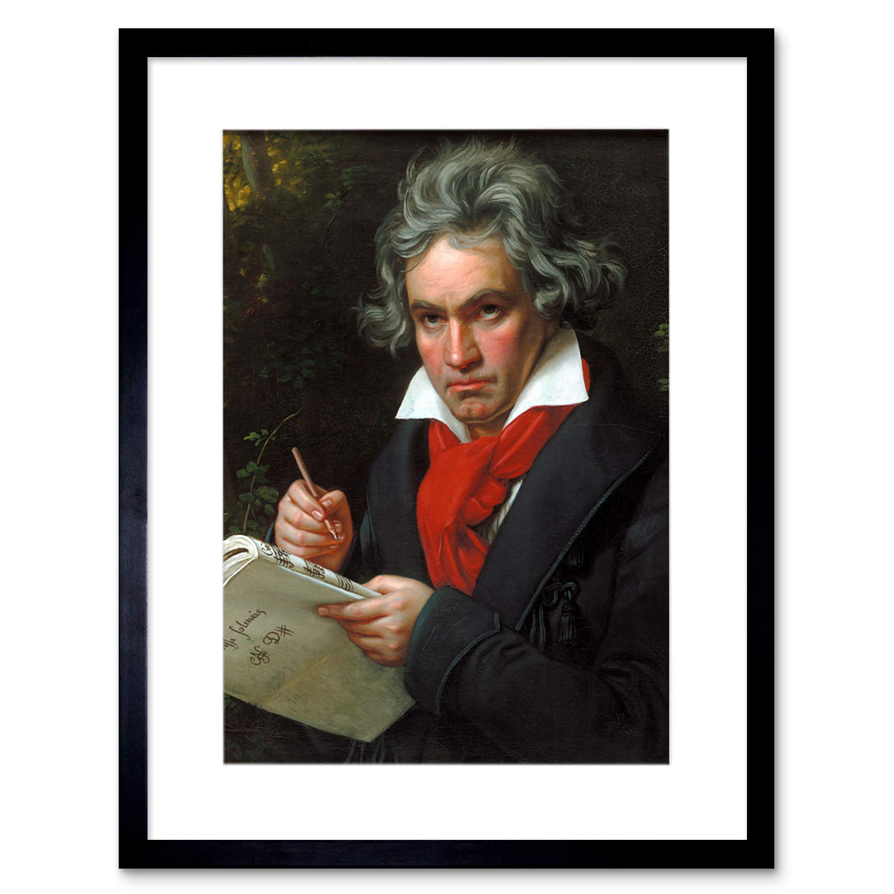 Wee Blue Coo Stieler Composer Ludwig Van Beethoven Framed Wall Art Print