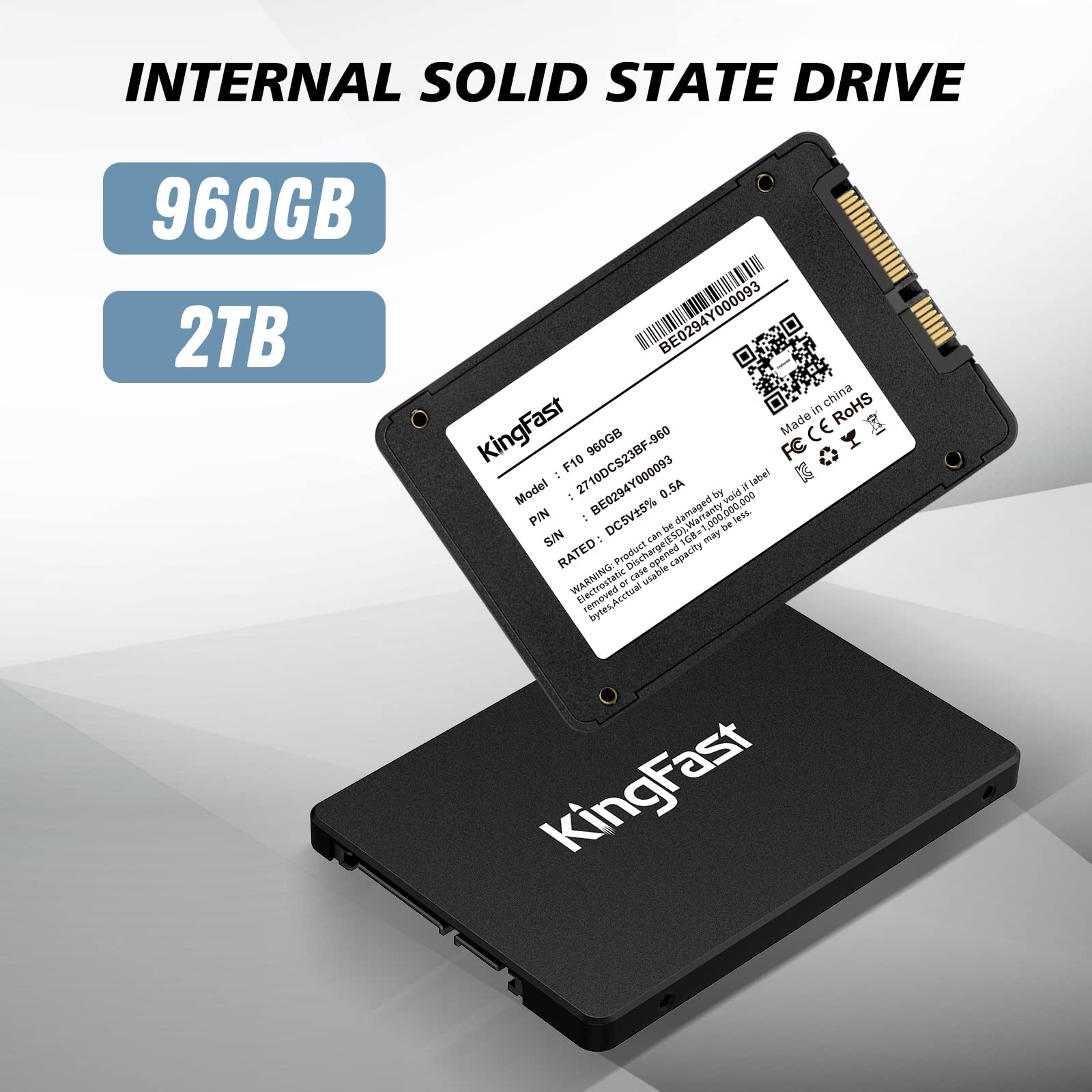 KingFast 2TB SSD SATA III 2.5 Inch Internal SSD - 6 Gb/s SSD