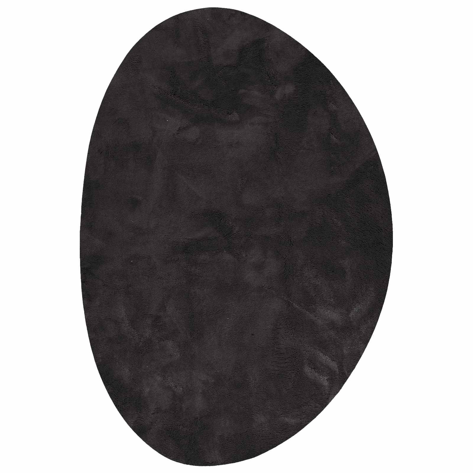 Tapis de salon noir 140x200 cm doux pour éviter les glissades