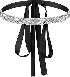 Dress Silver Belt 106.29 Inches Wedding Dress Belt for Bride Rhinestone Belts for Bride Formal Dresses Handcrafted Silver Crystal Bling Bridesmaids Weddings Belts for Women