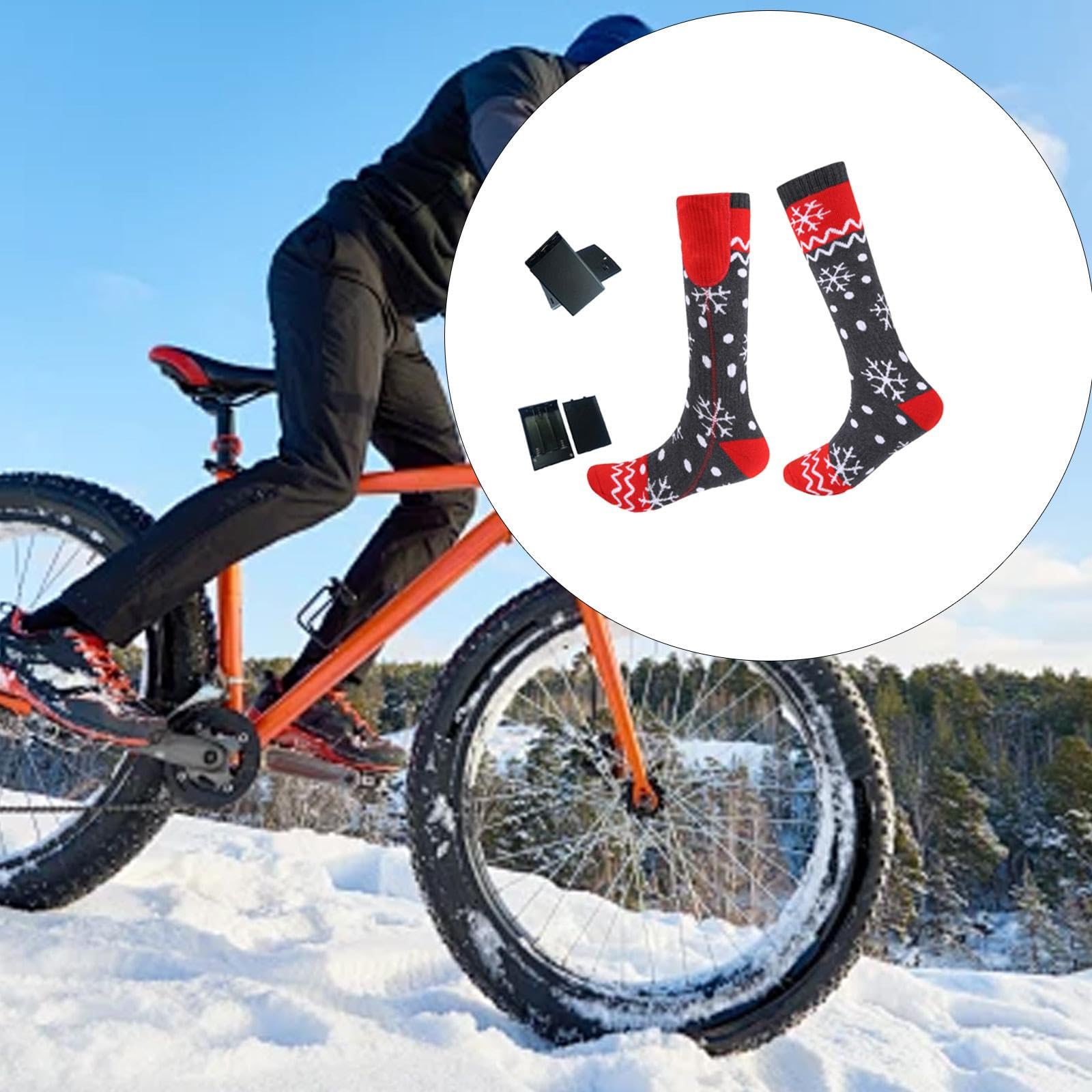 rockible Beheizbare Socken, Kniehohe Socken Zum Campen, Eislaufen Und Snowboarden