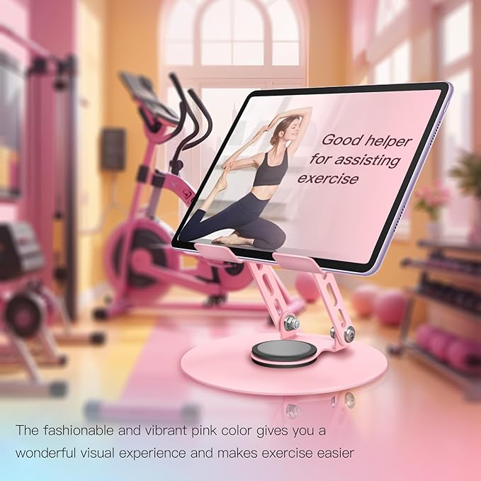 Soporte Giratorio para Tablet 360° Rosa | Ajustable Plegable para Tablets hasta 13" miniatura 3