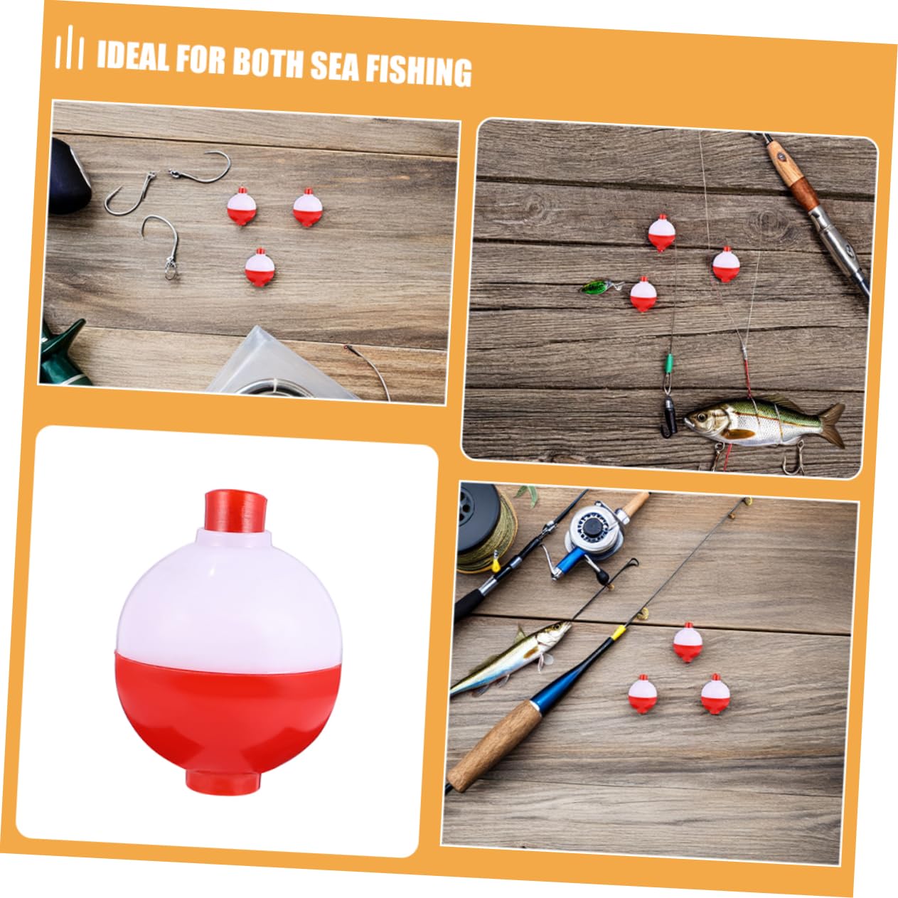 SUPVOX Galleggianti Artificiali Sferici in Plastica 50 Pezzi Galleggianti Rotondi Galleggiabilità Stabile e Sostituzione Ridotta per Pesca a Mare e Esche