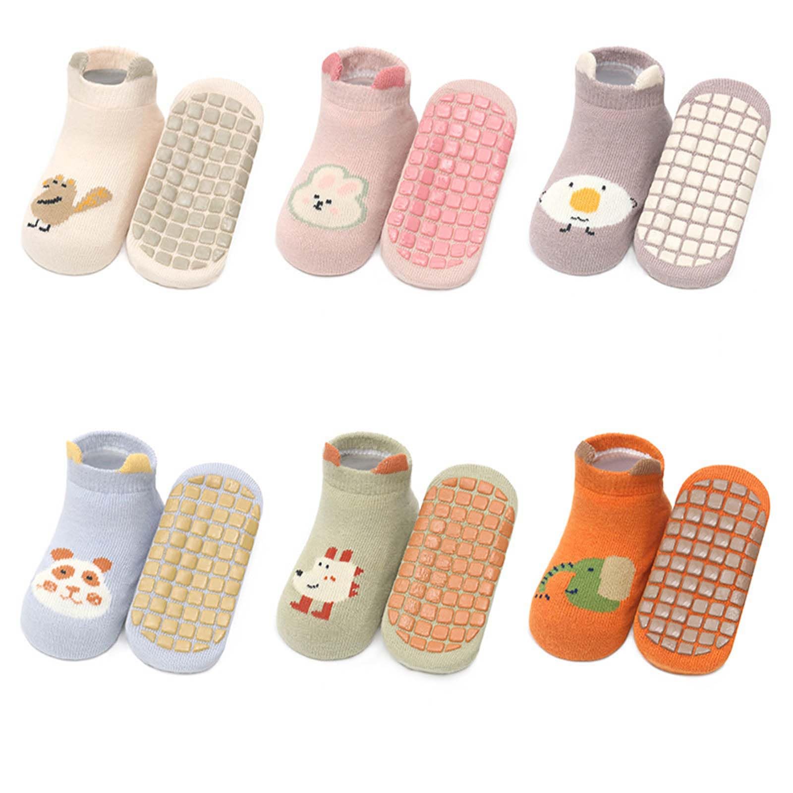 6 Pairs Baby Socks, Anti Skid Socks for Kids 1-3Years, Cute Cartoon Design, Perfect for Baby Boy and Girl, Gift for New Born Baby, Socks for 1-3 Years Old Toddlers-image-35