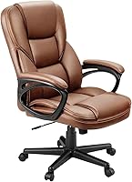 Vista 9 de Furmax Silla ejecutiva de oficina con respaldo alto, ajustable, silla de escritorio para el hogar, silla giratoria para computadora, de piel Negro