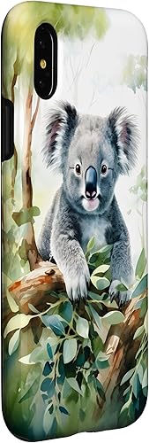 Miniatura 9 de iPhone 12 Pro Max Adorable Koala in a Tree - Funda de acuarela