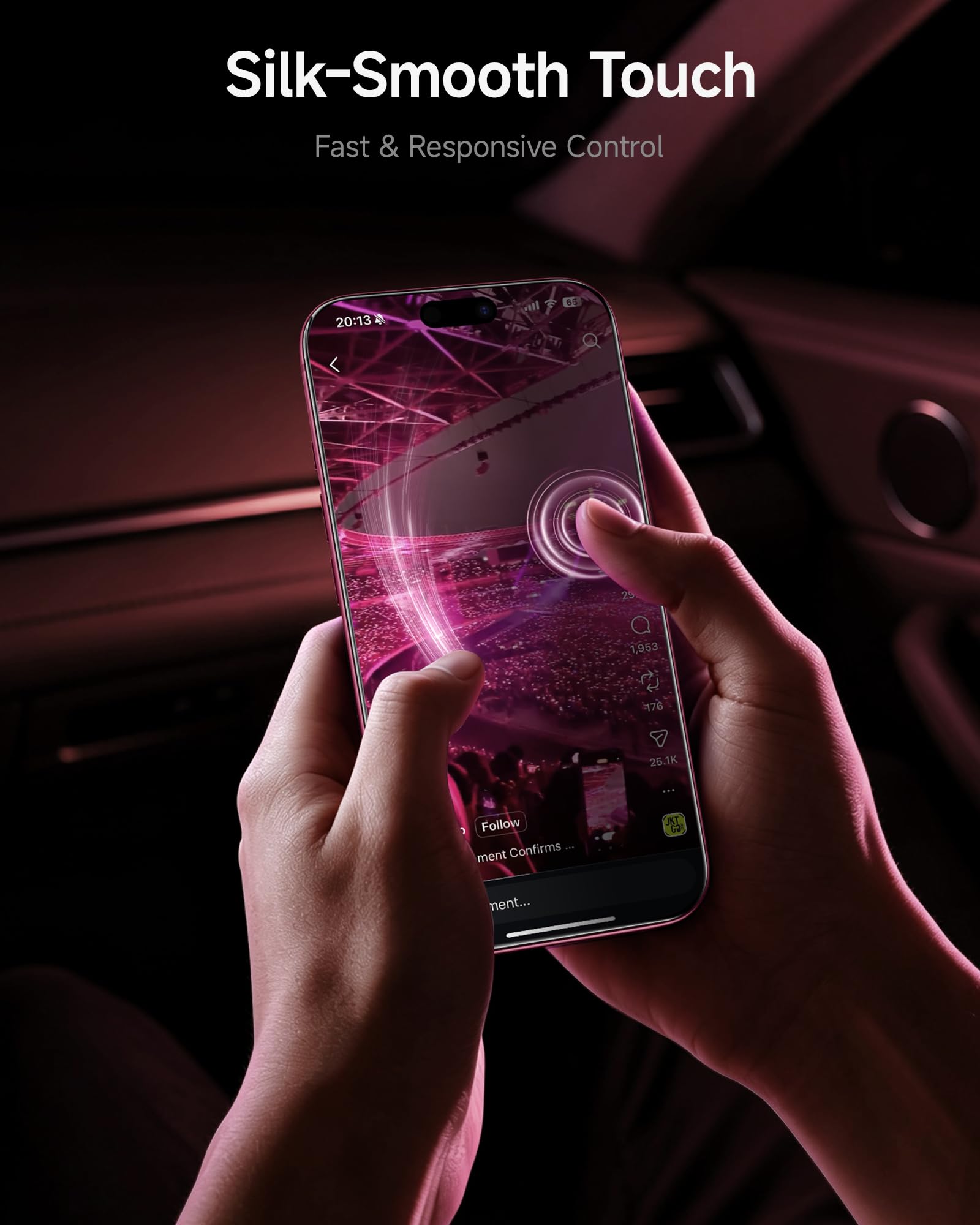 SMARTDEVIL Confezione da 2 pellicole protettive per la privacy per telefono pro2027, 28° anti-spia, in vetro temperato 9H, resistente a urti e graffi, struttura di installazione automatica senza bolle