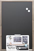 BAZIC Magnetic Chalkboard 20x30 Rustic Wood Frame - Includes Chalk Marker & 2 Magnets for Home Office Restaurant Menu Board