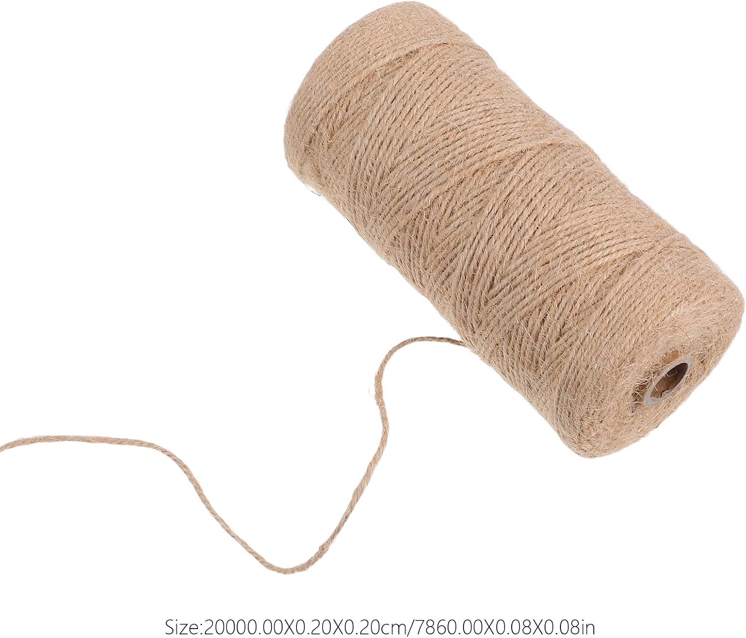 VICASKY Natural Jute Twine String 2mm Khaki Rope for Crafts and Gardening, Flexible Effortless Knotting, for Wrapping, Decoration, and Hanging in Rustic Charm Style