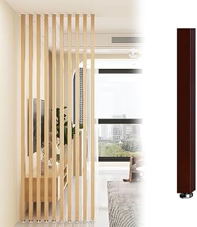 Privacy Screens Room Partition Post 1Pcs, Wood Room Separation Deviders Column, Adjustable Height, Privacy Screens Room Partition Post for Front Door(Dark Red Walnut,72.83x1.97in)