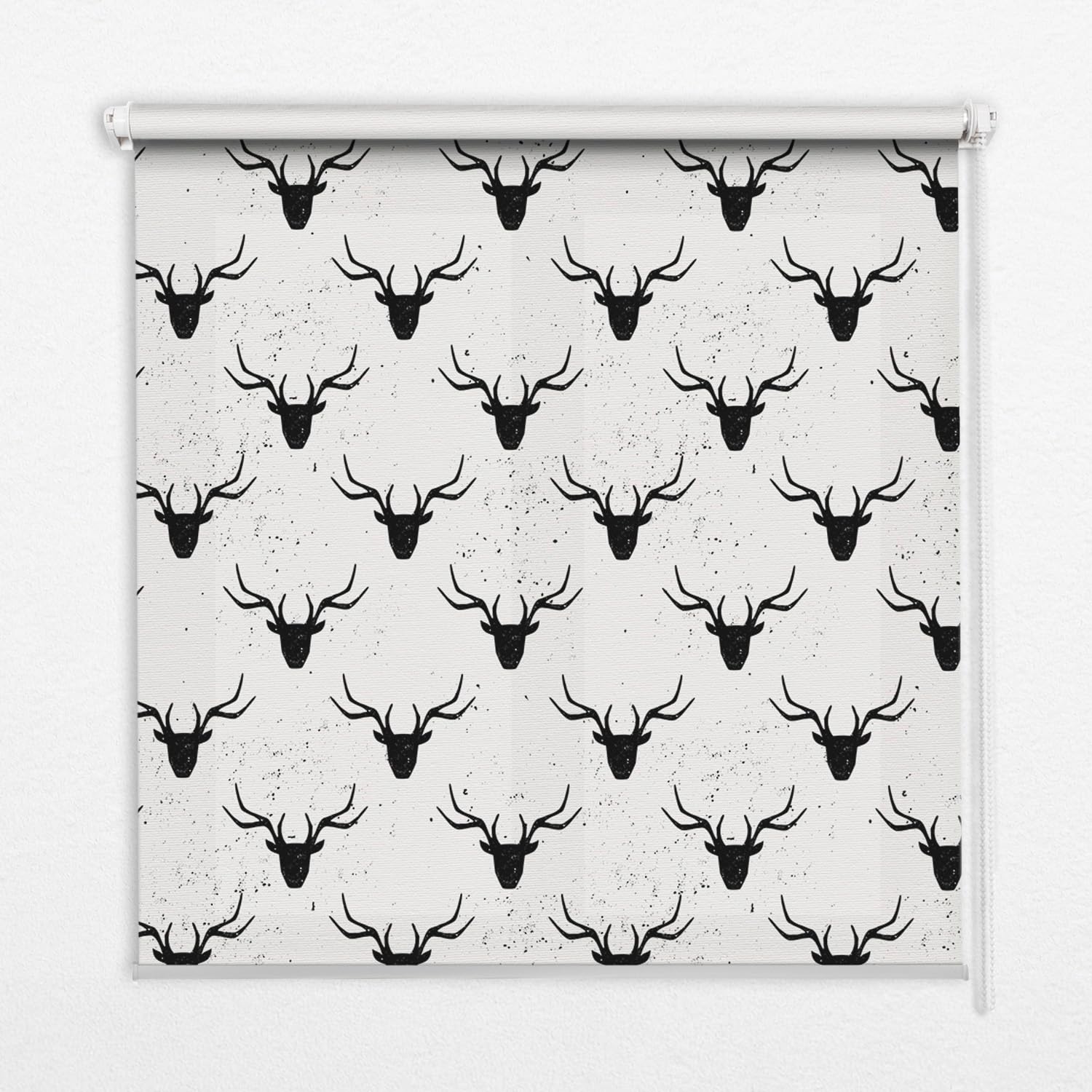 Store banne 50x50cm perméable rideau enrouleur intérieur motif cerf noir Tulup