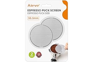 AIEVE 54MM Ultra-Slim 0.2MM Reusable Espresso Puck Screen (2-PACK)