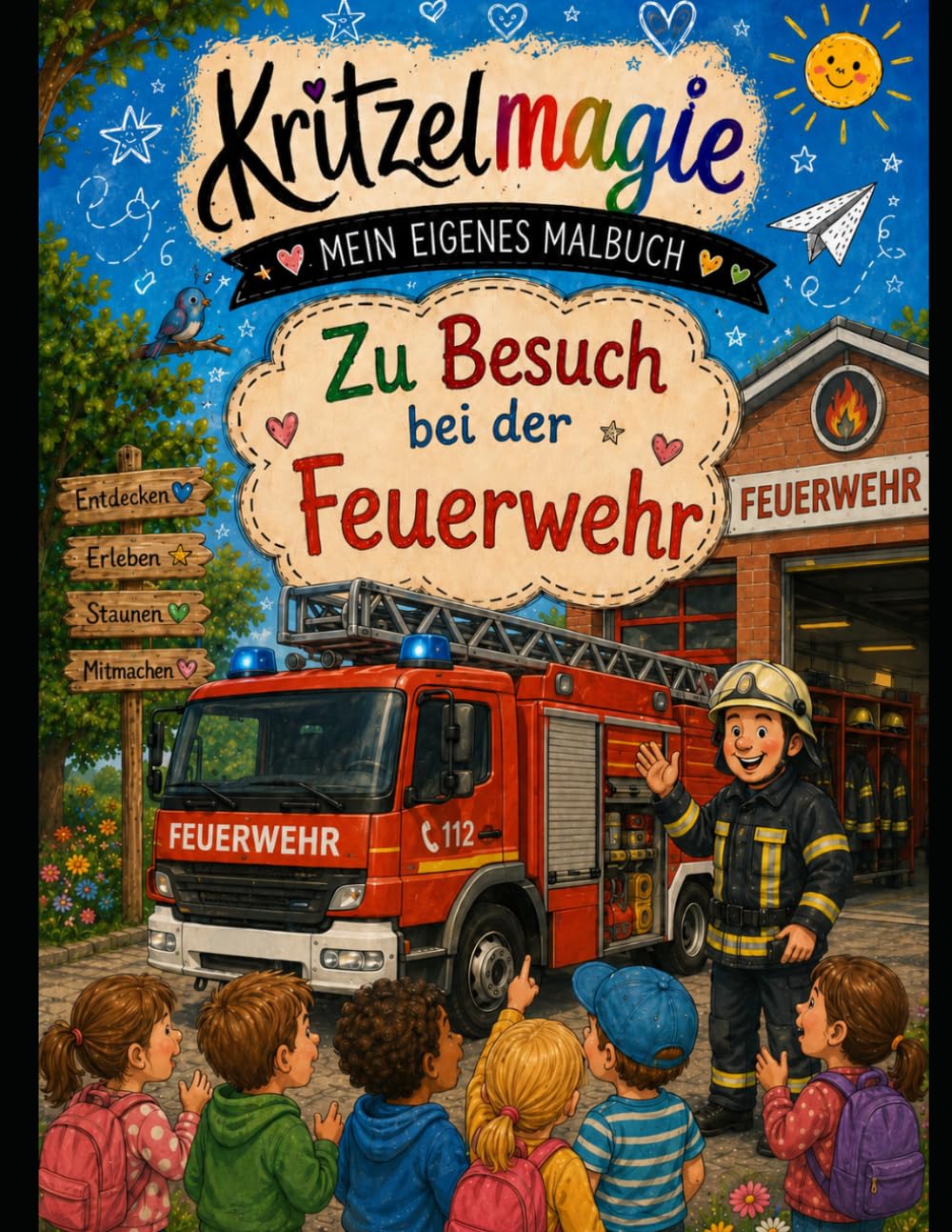 Zu Besuch bei der Feuerwehr: Kritzelmagie