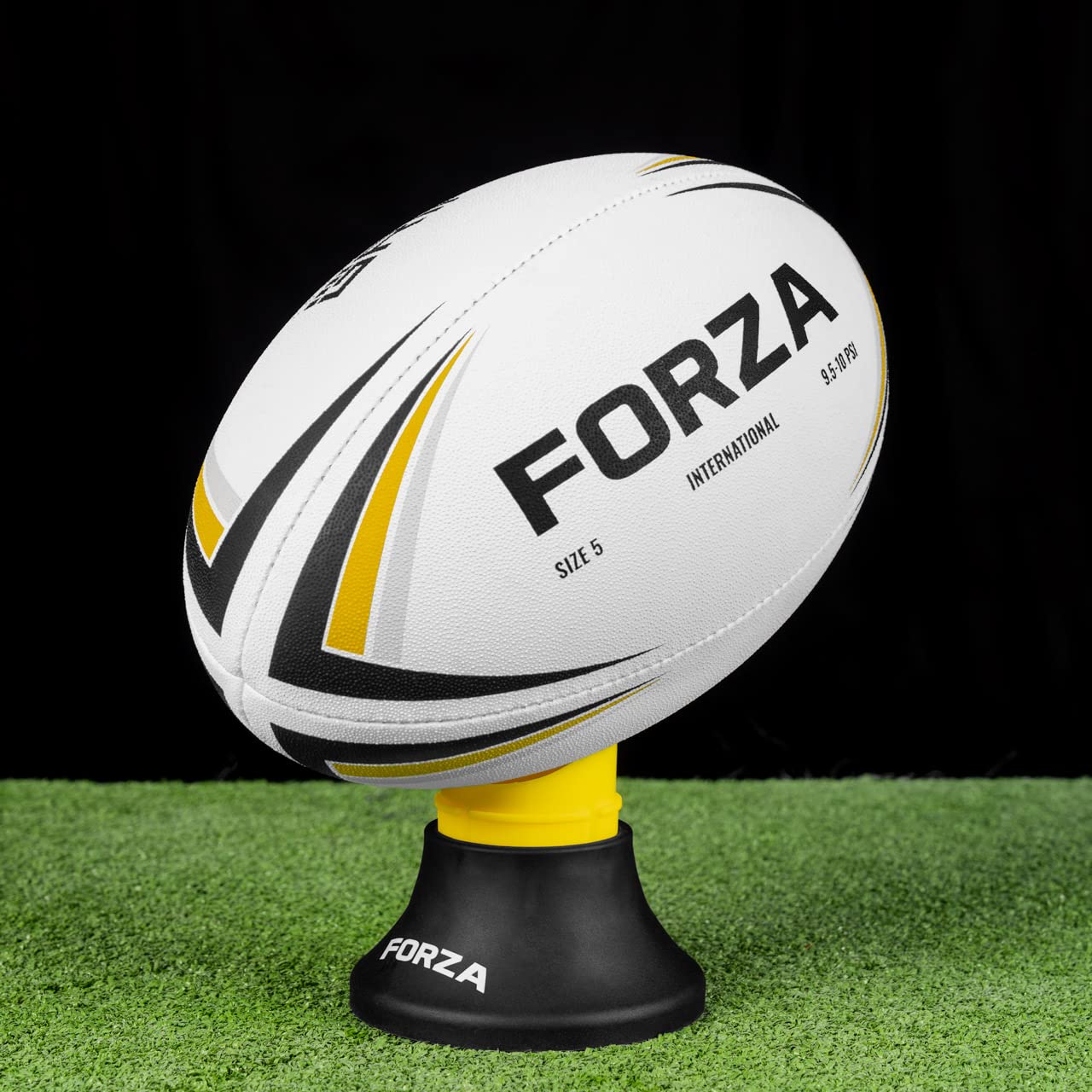 FORZA Match/Training Rugby Balls - 7 Rugby Balls | Multiple Sizes | Professional Standard (Size 4, FORZA International Match Rugby League Ball)