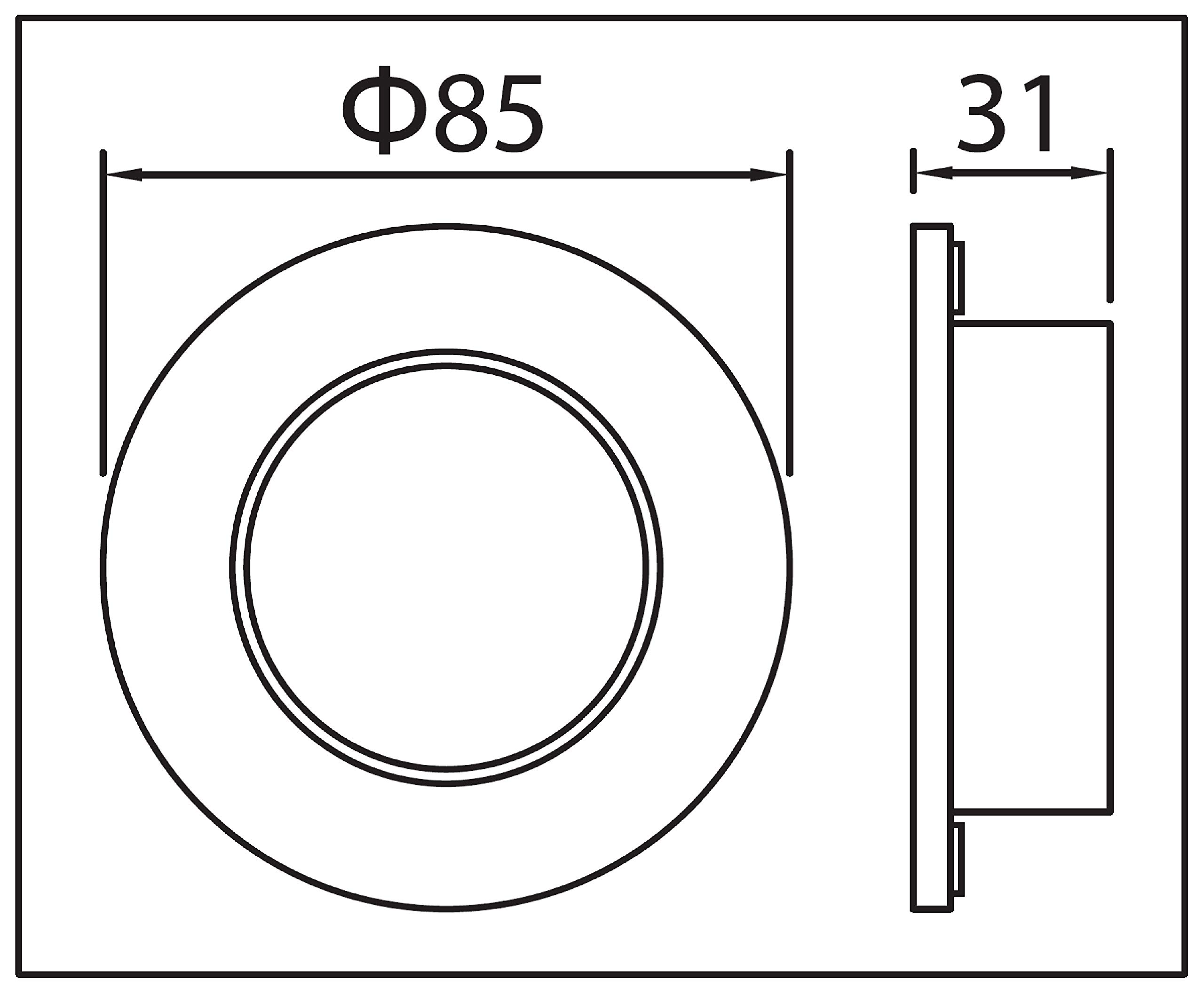 Trango Set di 3 faretti LED IP65, 6729IP65-039MO, in alluminio spazzolato, con 3 x 5 Watt, 3000 K, modulo LED ultra piatto, per bagno, doccia, faretti da incasso, faretti da soffitto, lampada da bagno