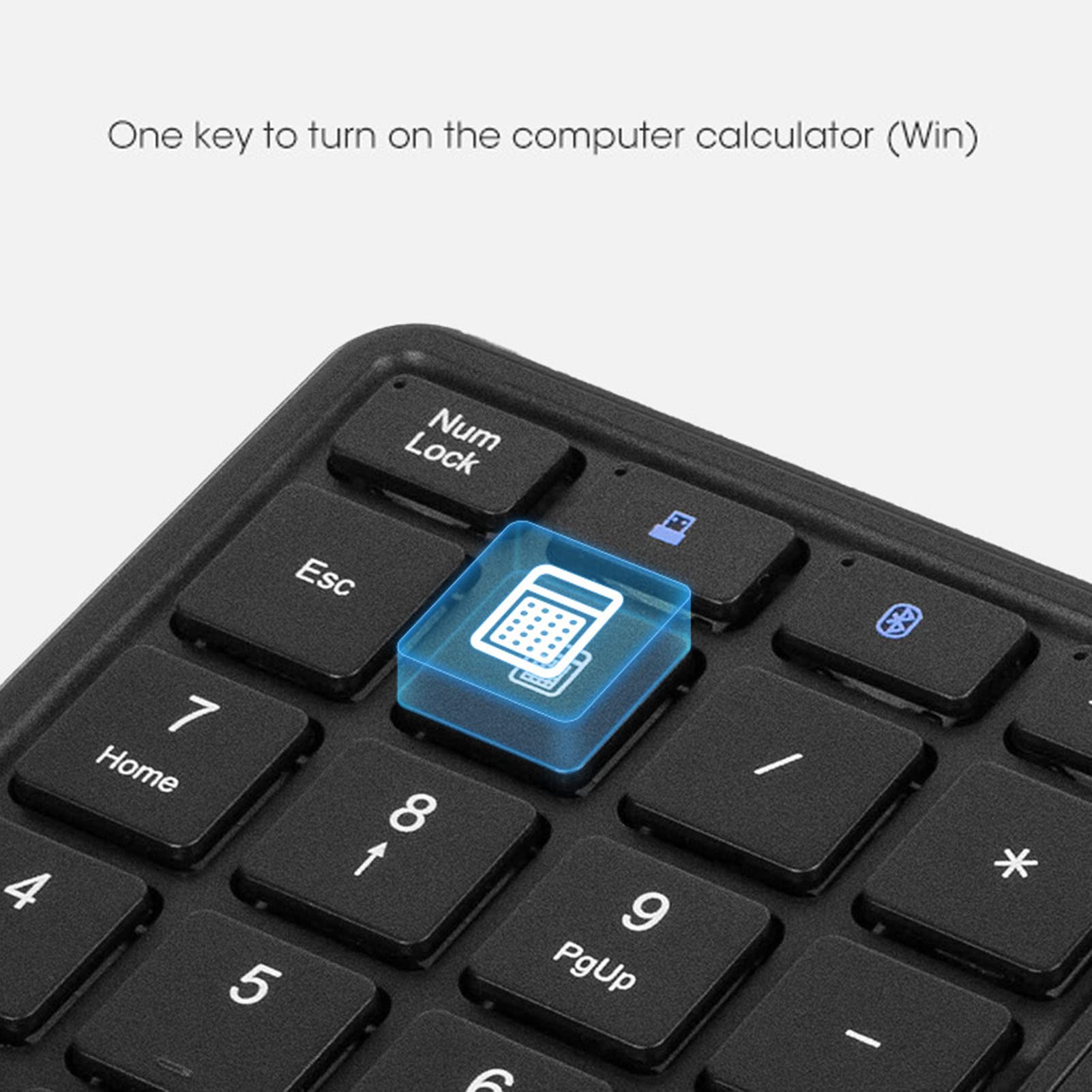 AMONIDA Tastierino Numerico Wireless Touchpad Ergonomico a 22 Tasti Dual Mode per Lavoro Remoto ABS Portatile