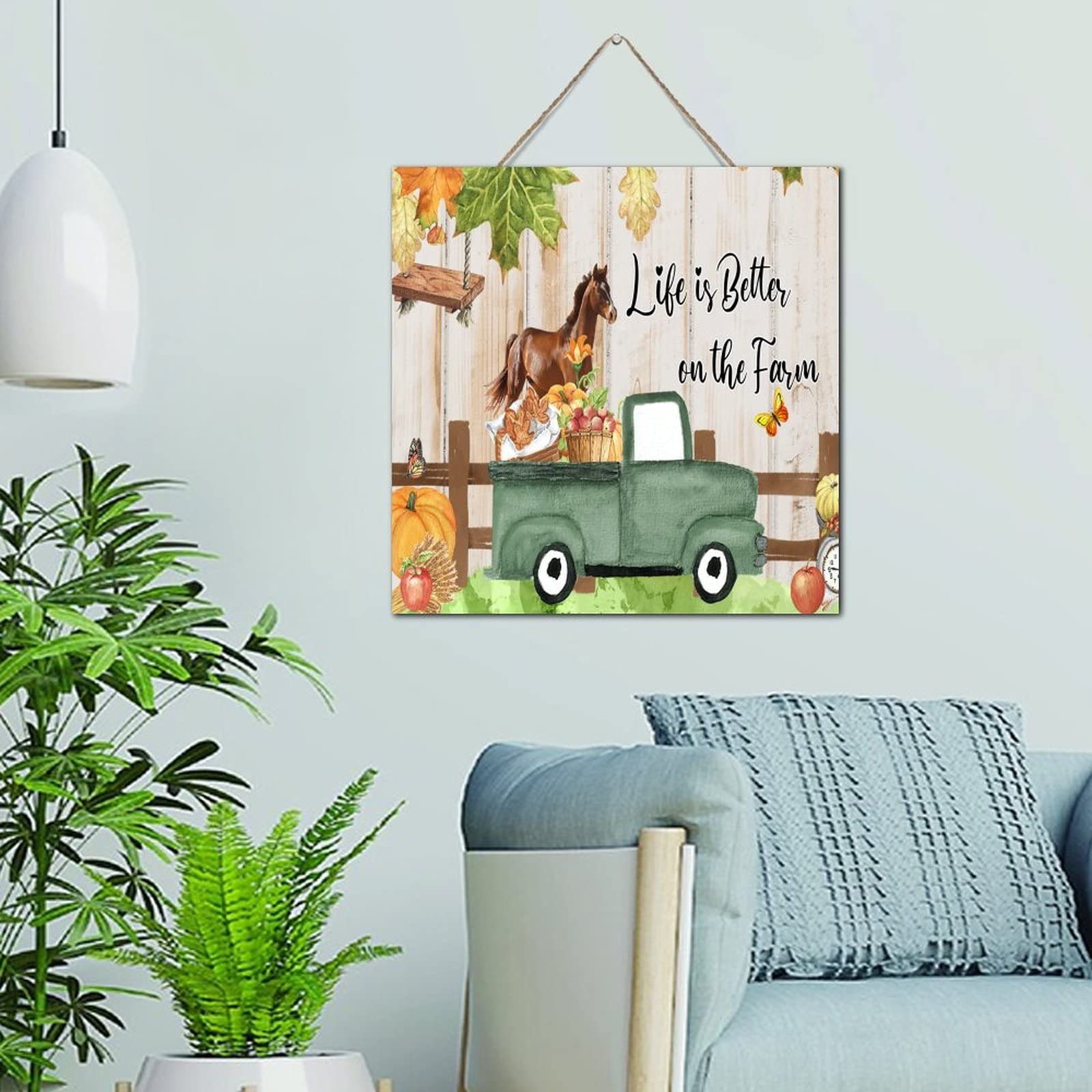 Décoration murale bois Life Is Better pour maison joyeuse
