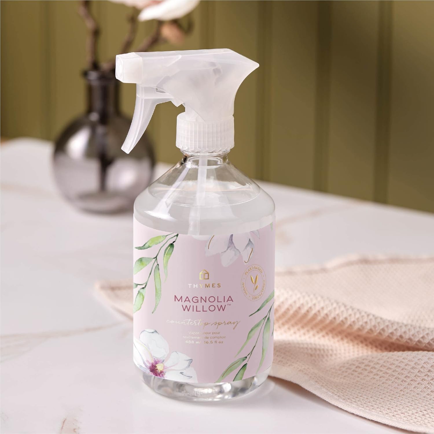 Thymes Countertop Spray - Magnolia Willow - 16.5 Fl Oz - Image 2