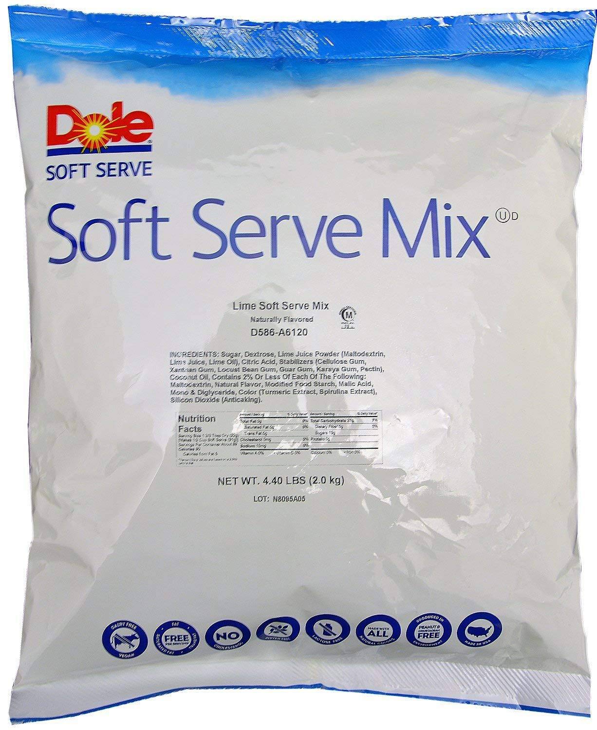 Dole Lime Soft Serve Mix, 6Count