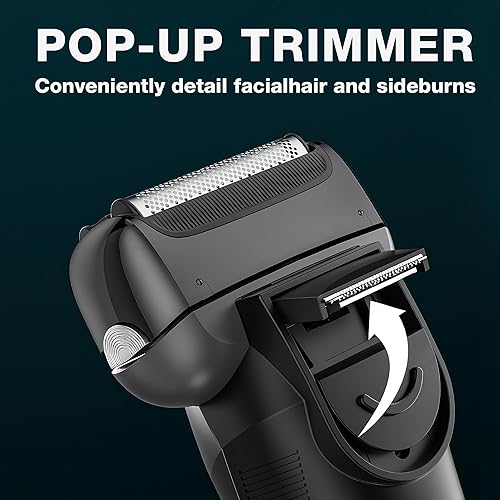 Miniatura 3 de NONK Maquinilla de afeitar eléctrica, afeitadoras eléctricas para la cara, afeitadoras inalámbricas recargables, afeitadoras secas y húmedas,