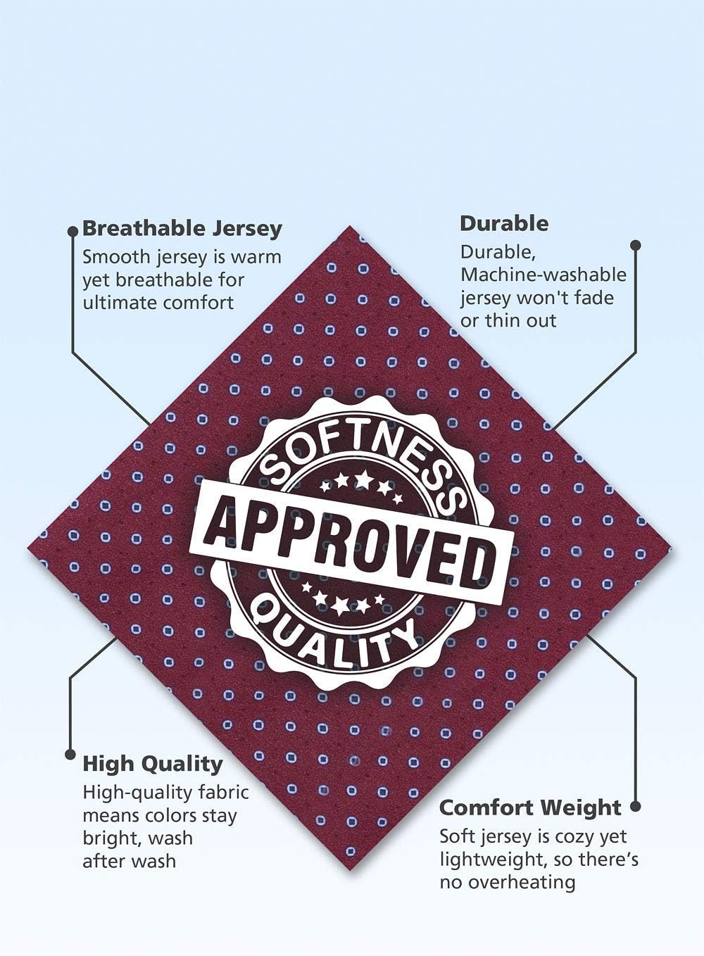 PajamaGram Family Pajamas Soft Cotton - Matching Pajamas, Burgundy & Navy Patterns - Image 3