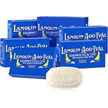 VICTORIA Swedish Egg White Facial Soap, 3-in-1 Gentle Daily Cleanser with Lanolin & Rose Water, for Oily & Combination Skin, 50g x 6 6-pack-set