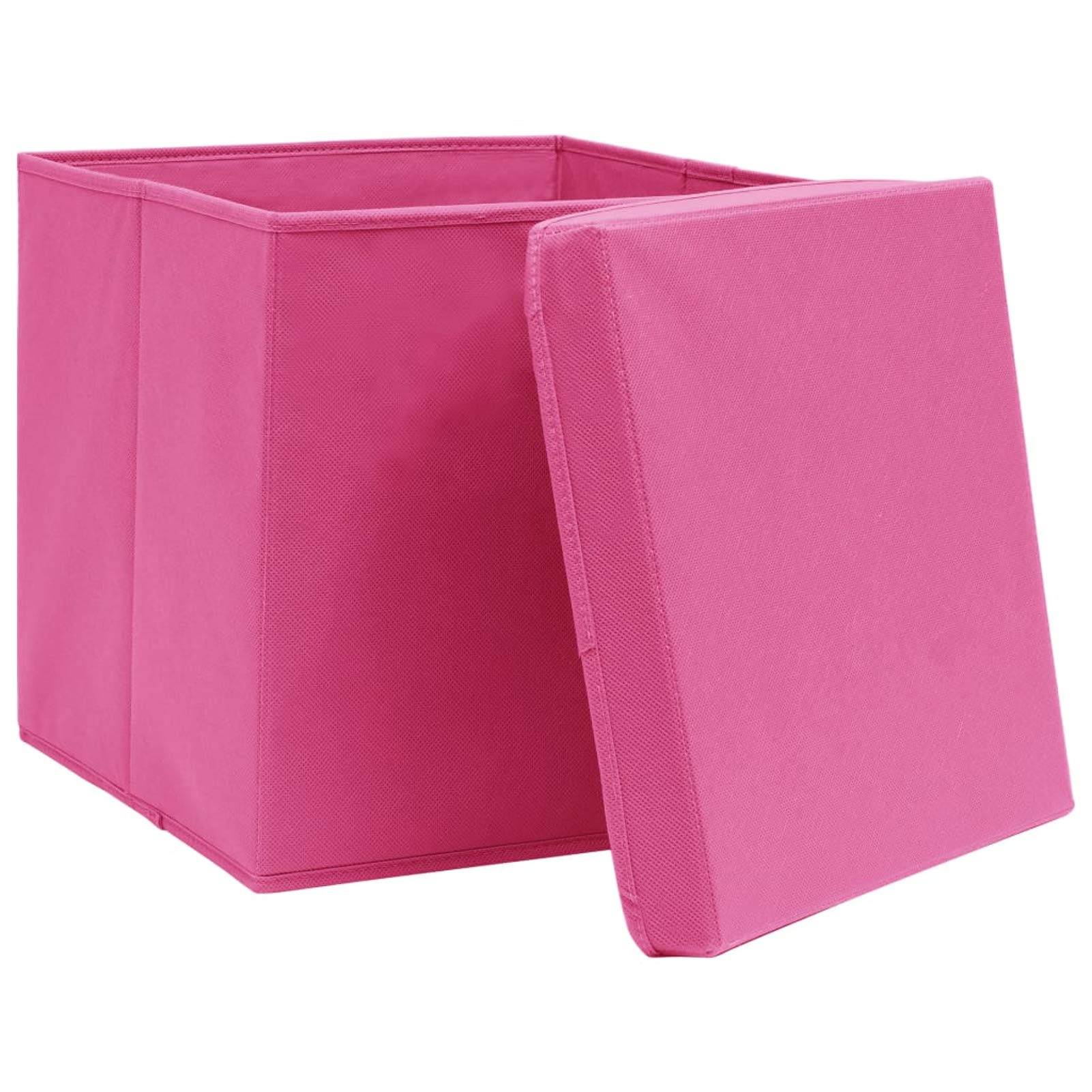 ZEYUAN Aufbewahrungsboxen mit Deckel 10 STK Spielzeugkiste, Aufbewahrungskiste, Kleideraufbewahrung, Kleideraufbewahrung & Organisation, Rosa 32×32×32cm Stoff
