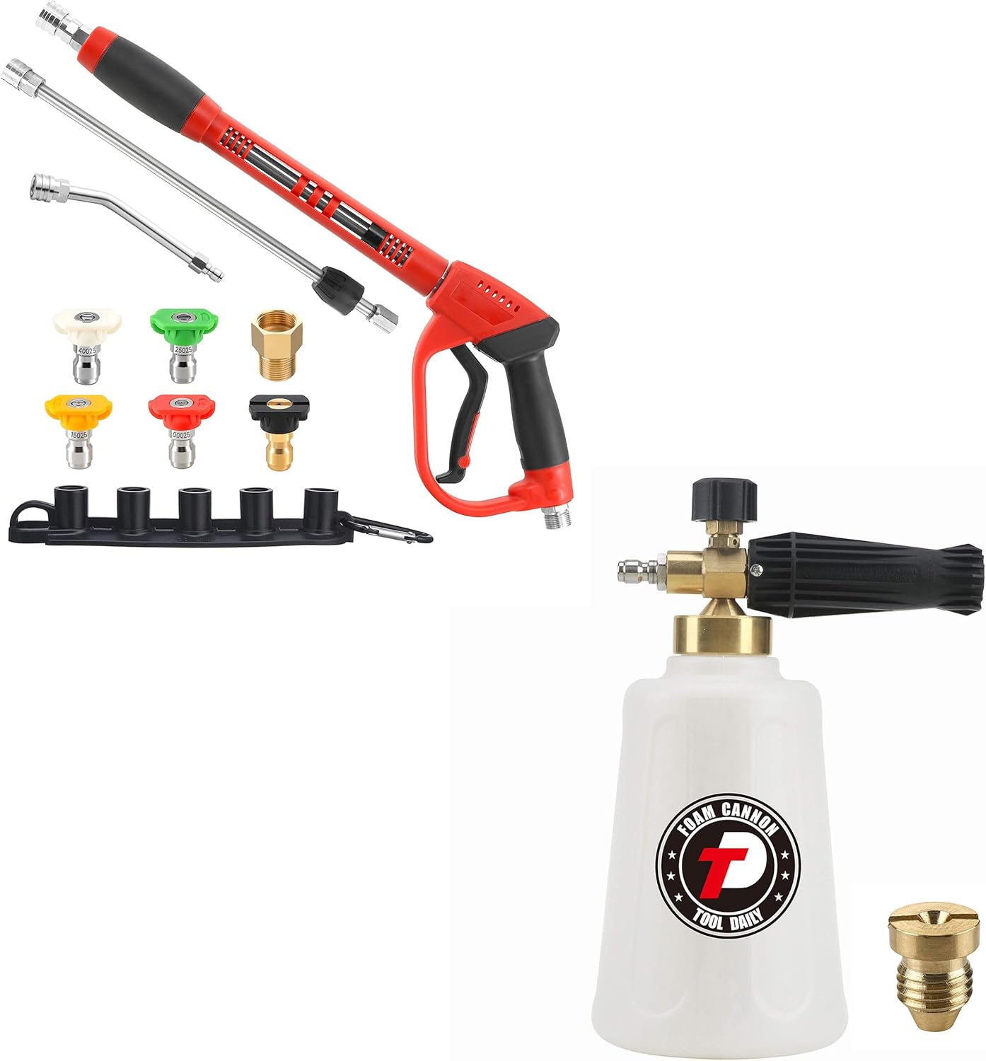 Tool Daily Pressure Washer Gun with Replacement Wand Extension, Pressure Washer Foam Cannon