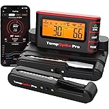 ThermoPro TempSpike Bluetooth Wireless Meat Thermometer Digital, WiFi Unlimited Range, Detachable Thiner Meat Probe & Standalone Base, 565℃ Heat Resistance, Food Thermometer for Cooking Grill Smoker 2 Black