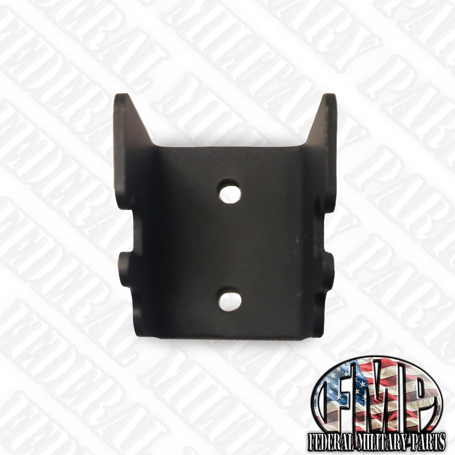 Federal Military Parts- Front Hood Side Latch Catch, Compatible with Humvee, for Use with Rubber Dog Bone Tensioner (Sold Separately), Black Steel
