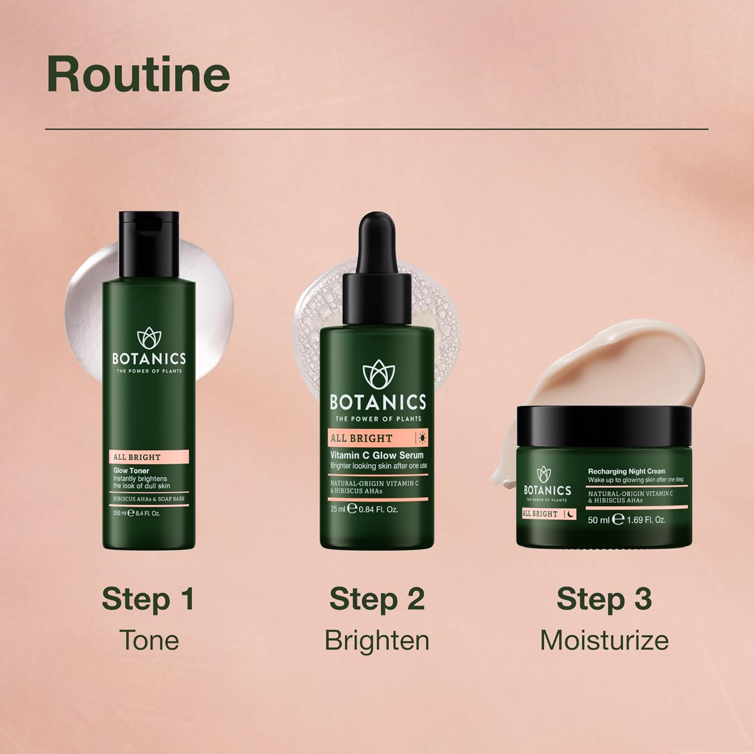 Botanics All Bright Glow Toner for Face - Enriched with Hibiscus AHA Exfoliant & Soap Bark - Non-Drying & Brightening - Vegan and Cruelty-Free Face Toner for Women & Men (8.4 Fl Oz) - Image 5