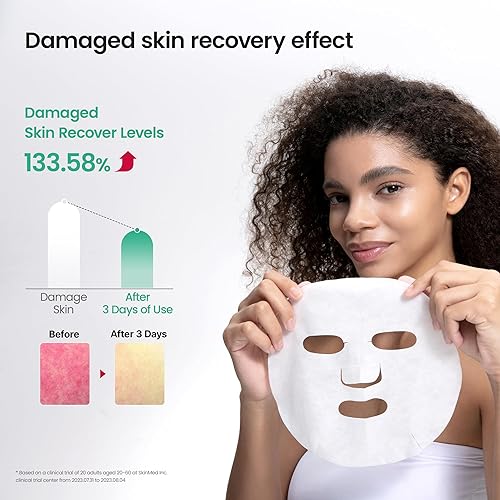 Miniatura 5 de Mascarilla facial calmante profunda, suero calmante para piel sensible, cuidado de la piel hidratante (paquete de 5)