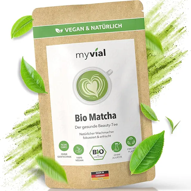 Bio Matcha Tee Pulver Premium 100g - Japanischer Grüntee aus Kagoshima für Matcha Latte & Smoothies