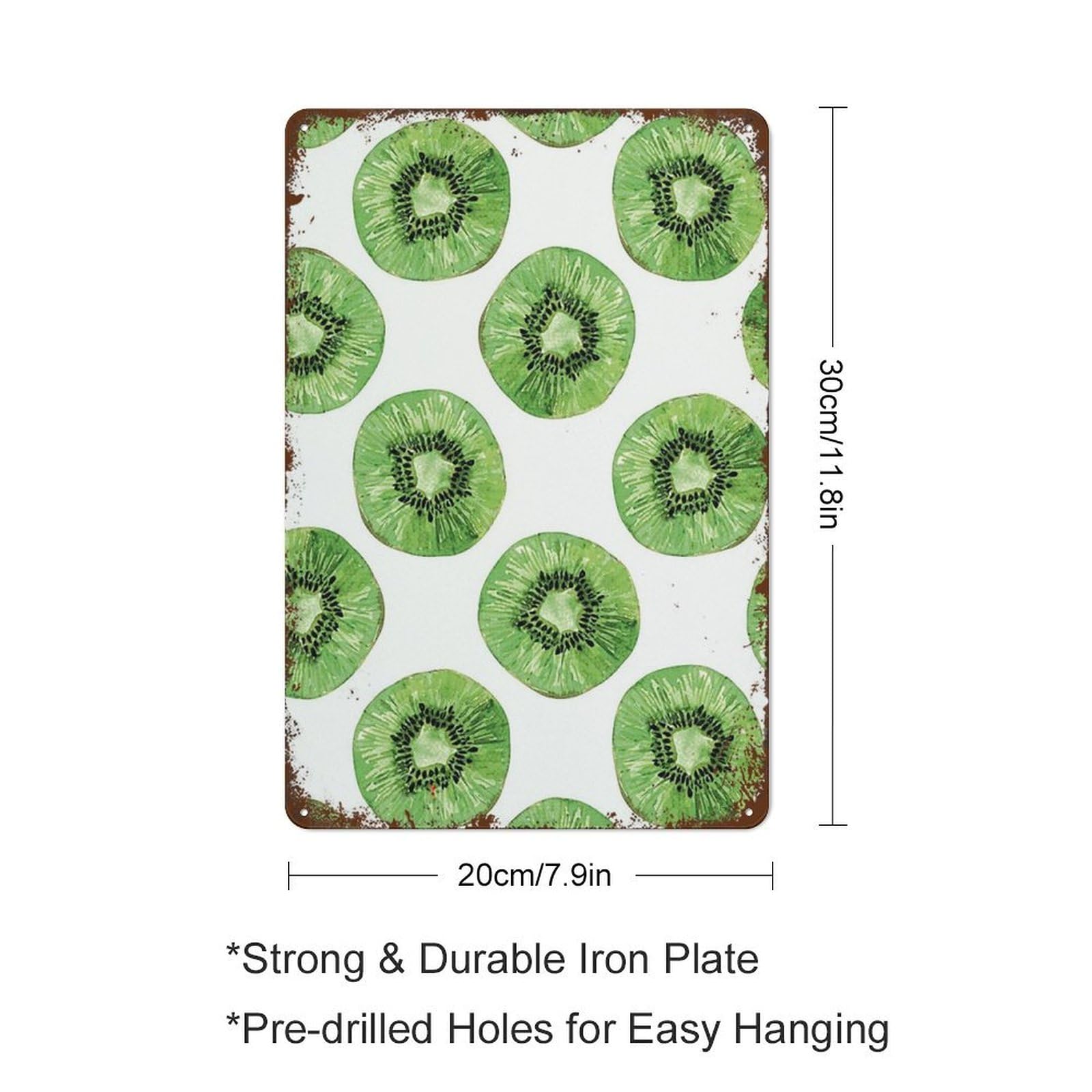 Amazon.co.jp: Kiwis Slices 水彩ポスター キッチン ウォール