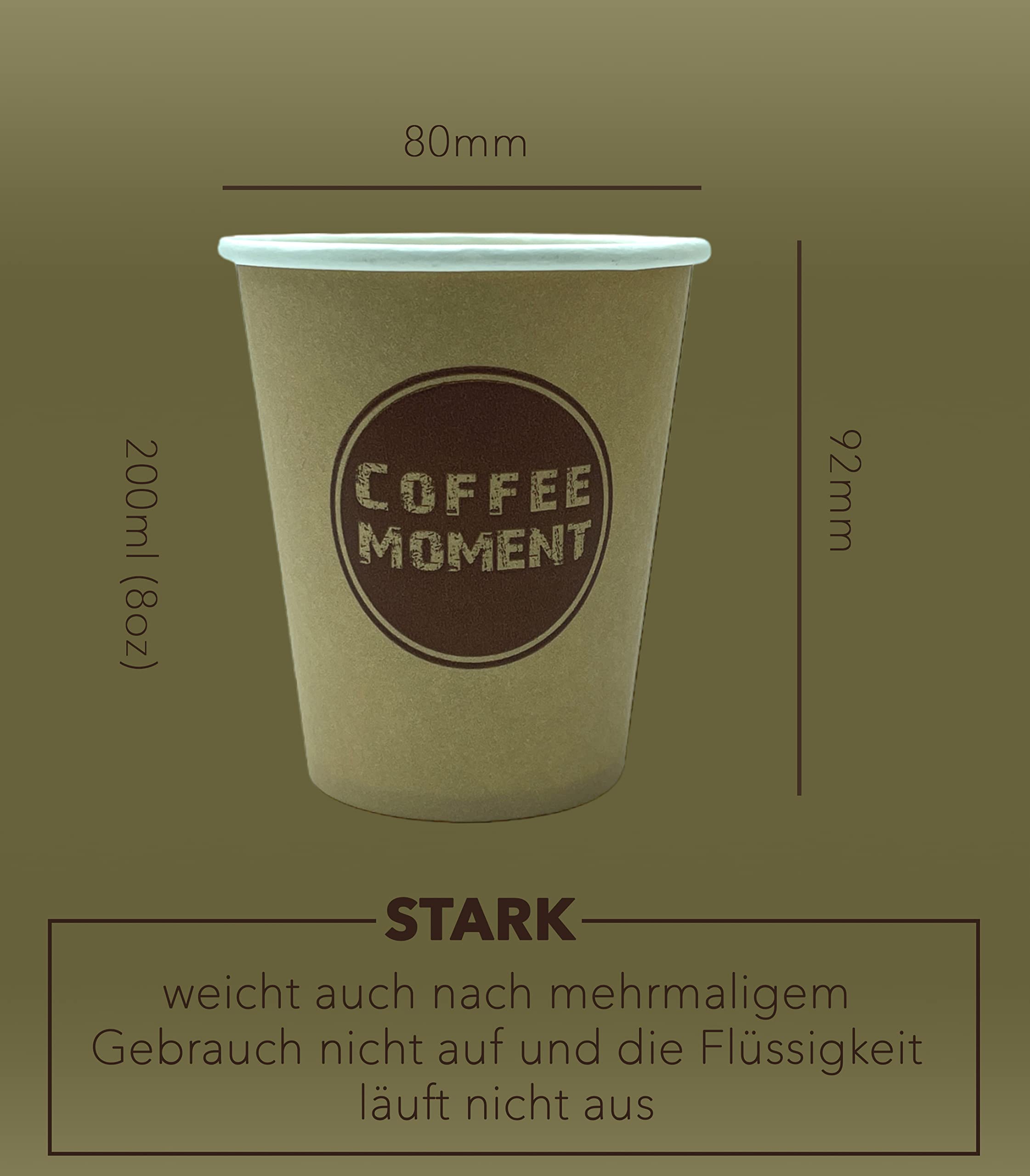clearfee 1000 pezzi bicchieri di carta Coffee To Go 200 ml 8 Oz adatti per bevande calde e fredde, tazze da caffè usa e getta
