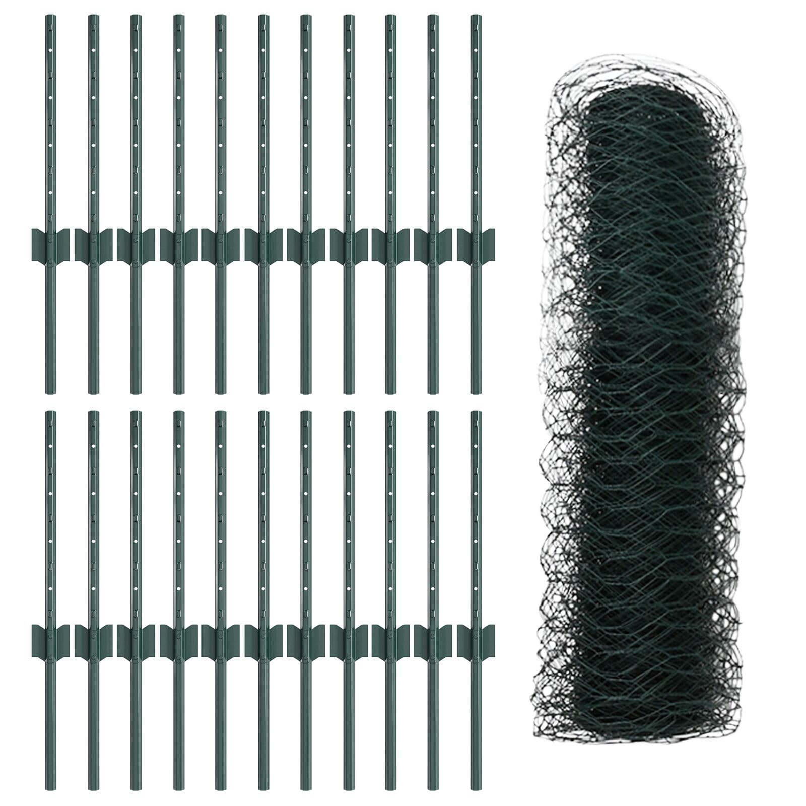 Vidaxl Green Steel Hexagonal Fence Set | Durable Modern Fencing For Gardens And Balconies Includes 3 Panels Uv Resistant Contemporary Barrier Garden Panel Metal Boundary