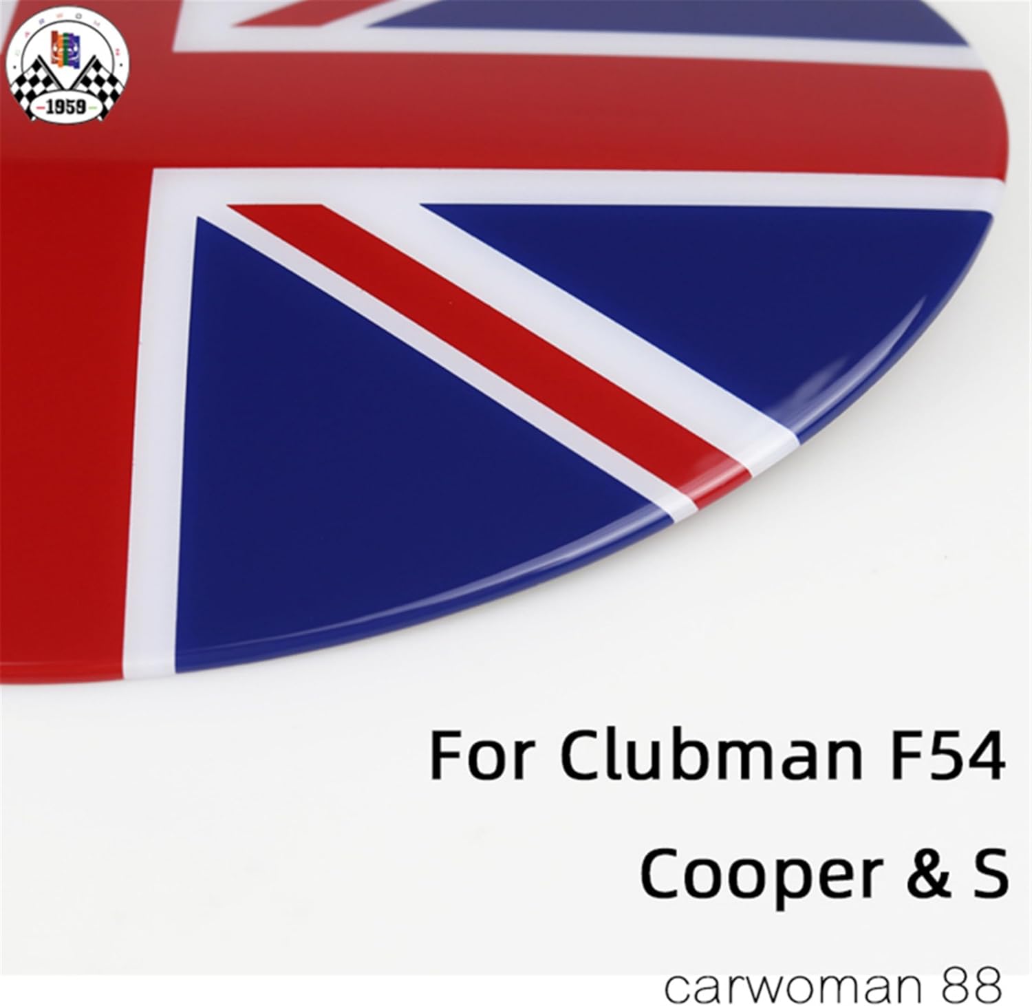 for Mini Cooper Accessories Decoration Fuel Tank Gas Filler Lid Door Cover Caps Shell Case,for F54 Clubman 2014-2024 (Checkered)