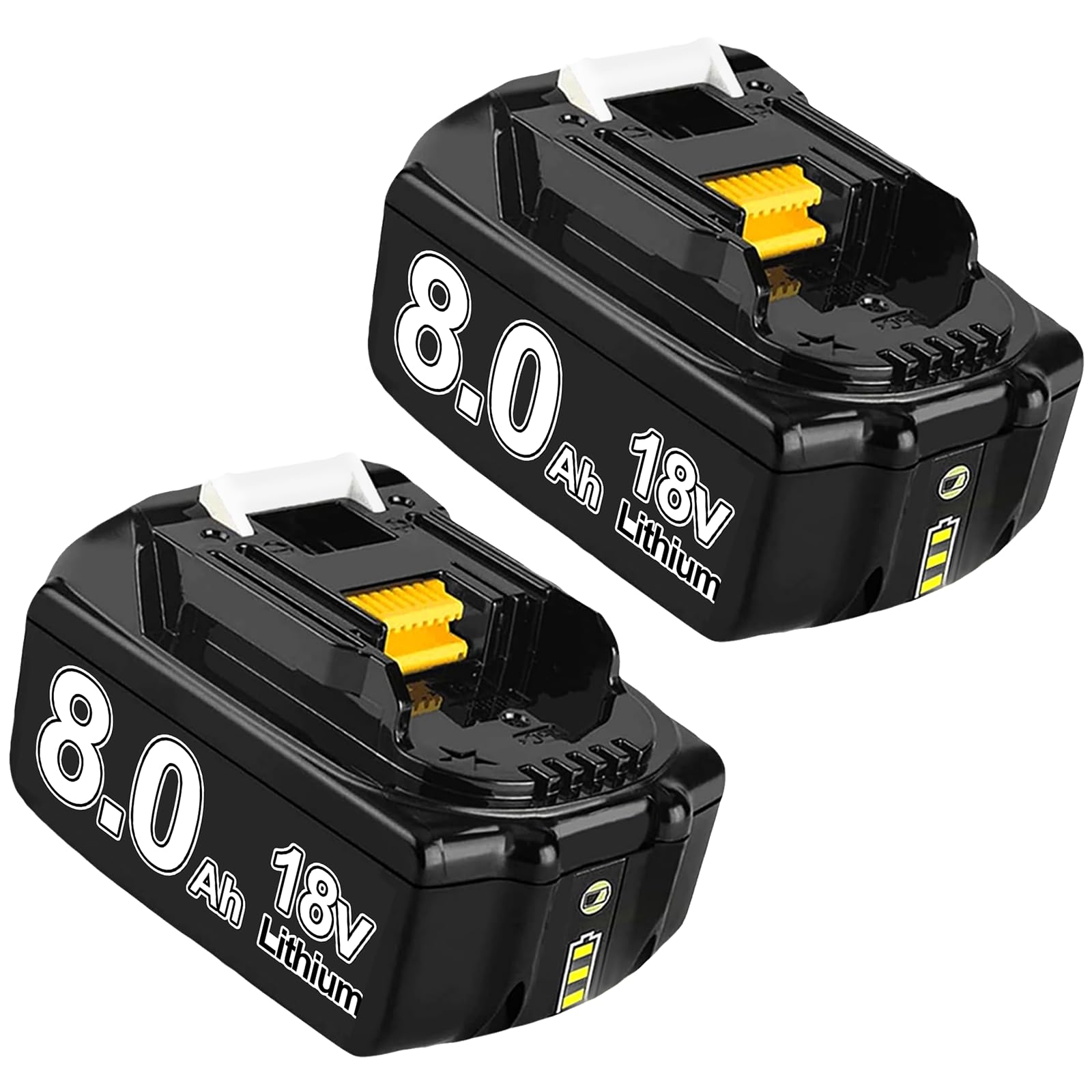 6 Stück Ersatzakku für Makita Akku 18V 8,0Ah Kompatibel mit Makita 18V Akku BL1860B BL1850B BL1830 BL1860 BL1850 BL1815 BL1845 BL1820 BL1840 194205-3 LXT-400