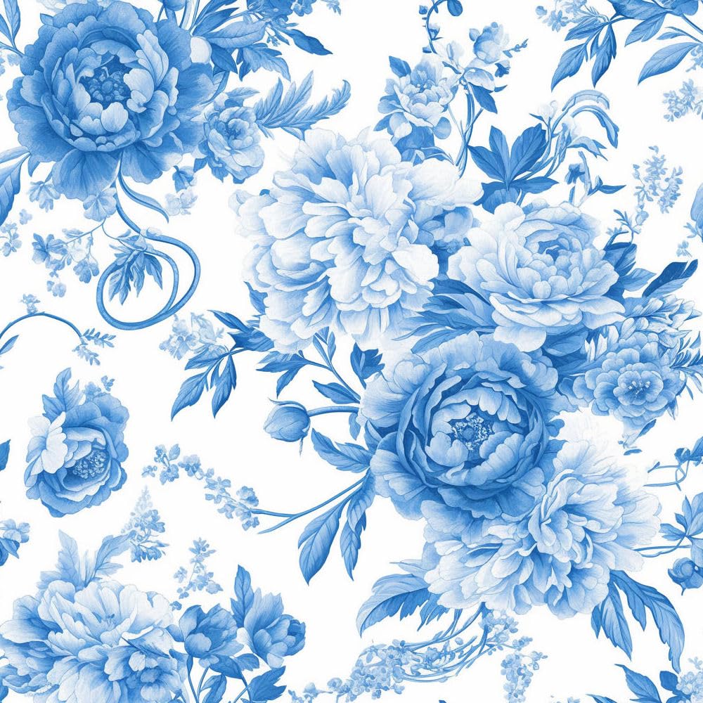 Papel pintado autoadhesivo Flor blanca azulFlor de peonía vintage Papel tapiz adhesivo Envoltura de vinilo gruesa extraíble para sala de estar dormitorio