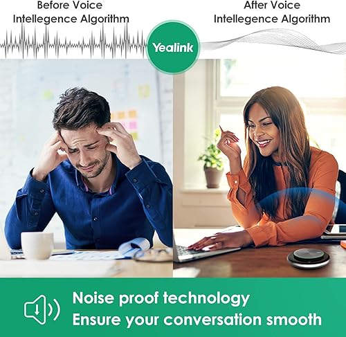 Miniatura 5 de Yealink Sistema de videoconferencia y audio Conferencia Video Bar UVC34 y CP900 USB Bluetooth Altavoz Micrófono de conferencia Algoritmo de