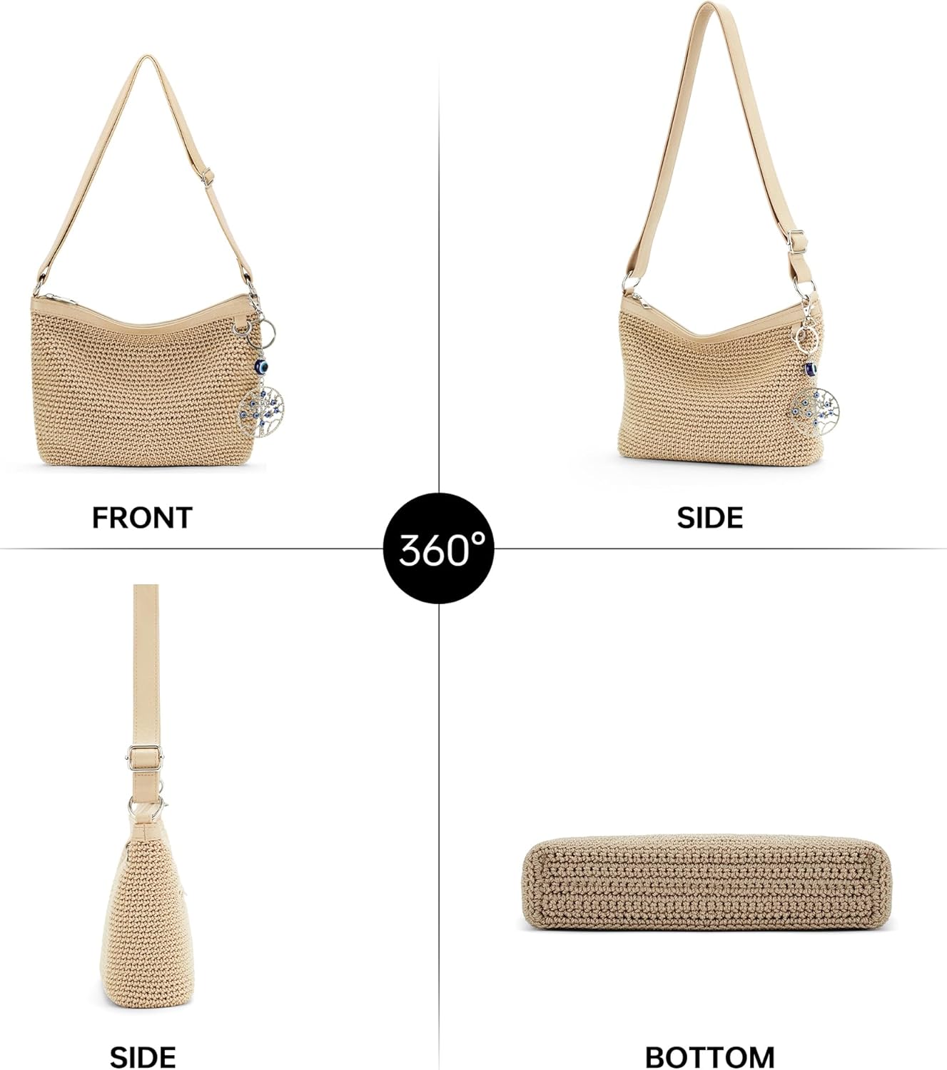 Crochet Bag for Women Beach Purse for Women Vacation on Spring Summer - Image 7