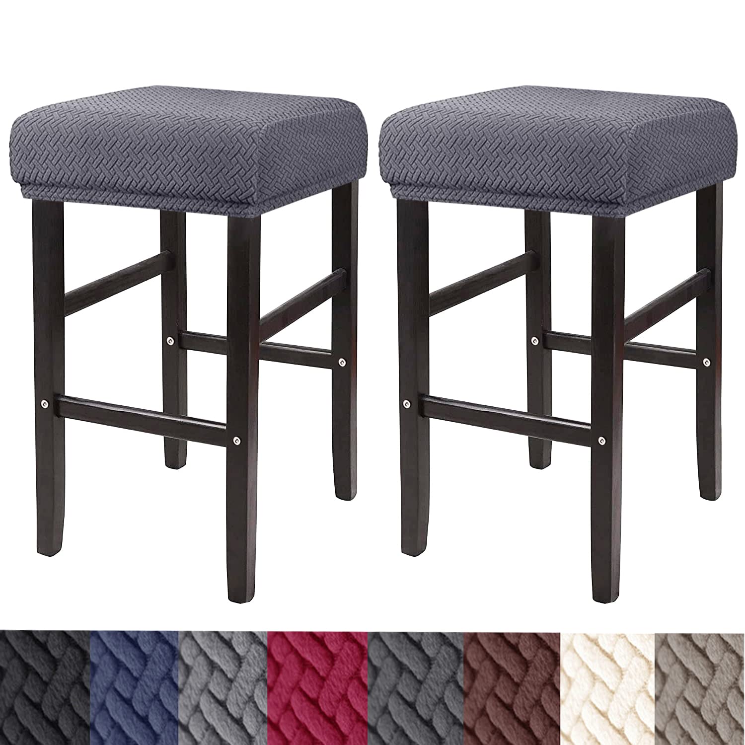 Vanity Stool HFCNMY Stool Covers Rectangle,4 Pack Stretch