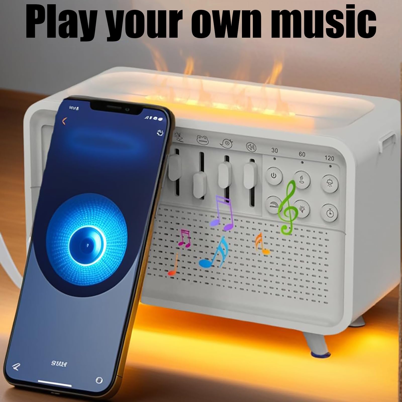 Macchina del suono del rumore bianco con umidificatore e diffusore di aromi per il sonno, il relax e i bambini